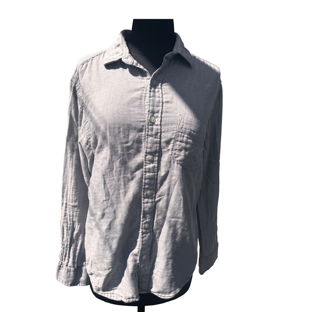 UNTUCKIT Mens Medium Gray Valadge Slim Fit 100% Cotton Long‎ Sleeve Shirt